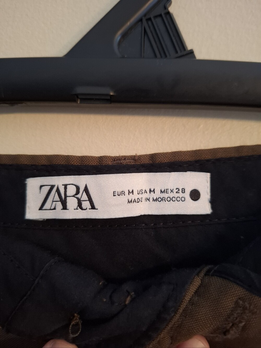 ZARA Women's Chocolate Brown High Waisted Wide Leg Cargo Casual Dress Pants - Picture 8 of 10